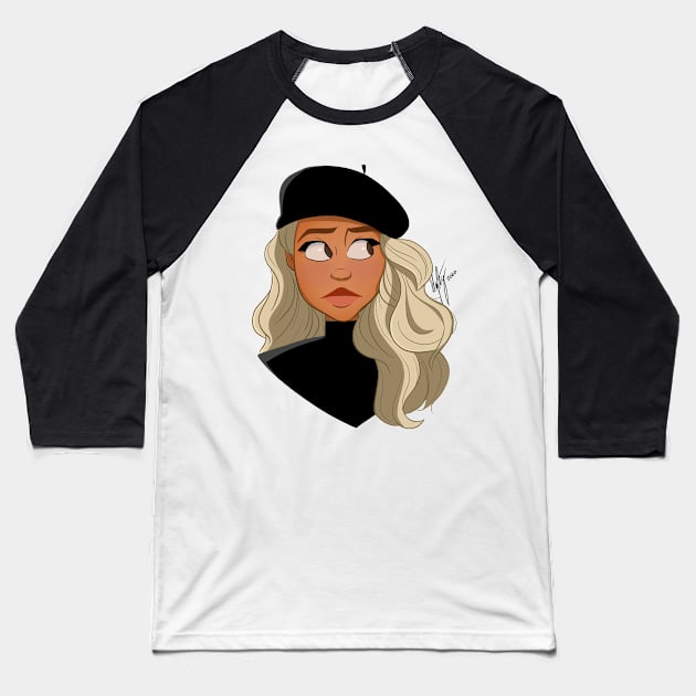 Feelin’ cool Baseball T-Shirt by Kimanneart